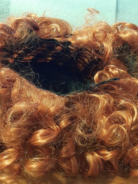 NEW ! Women Orange Curly Ginger Hair Wig 17 Inch Long main image 4